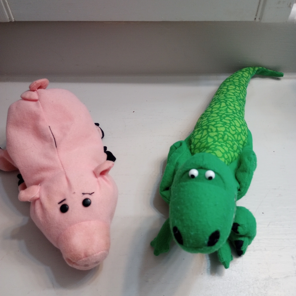 Disney Pixar And Burger King Vintage 90's Hamm And Rex Toy Story Finger Puppets
